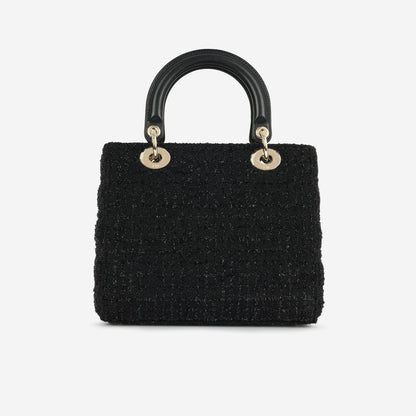 Dior Lady Dior Black Mixed Tweed CGHW