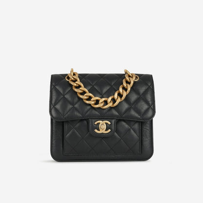 Chanel - 23s Messenger Flap - Black Lambskin AGHW -