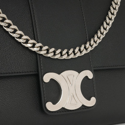 Celine - Medium Victoire Bag - Black Calfskin SHW -