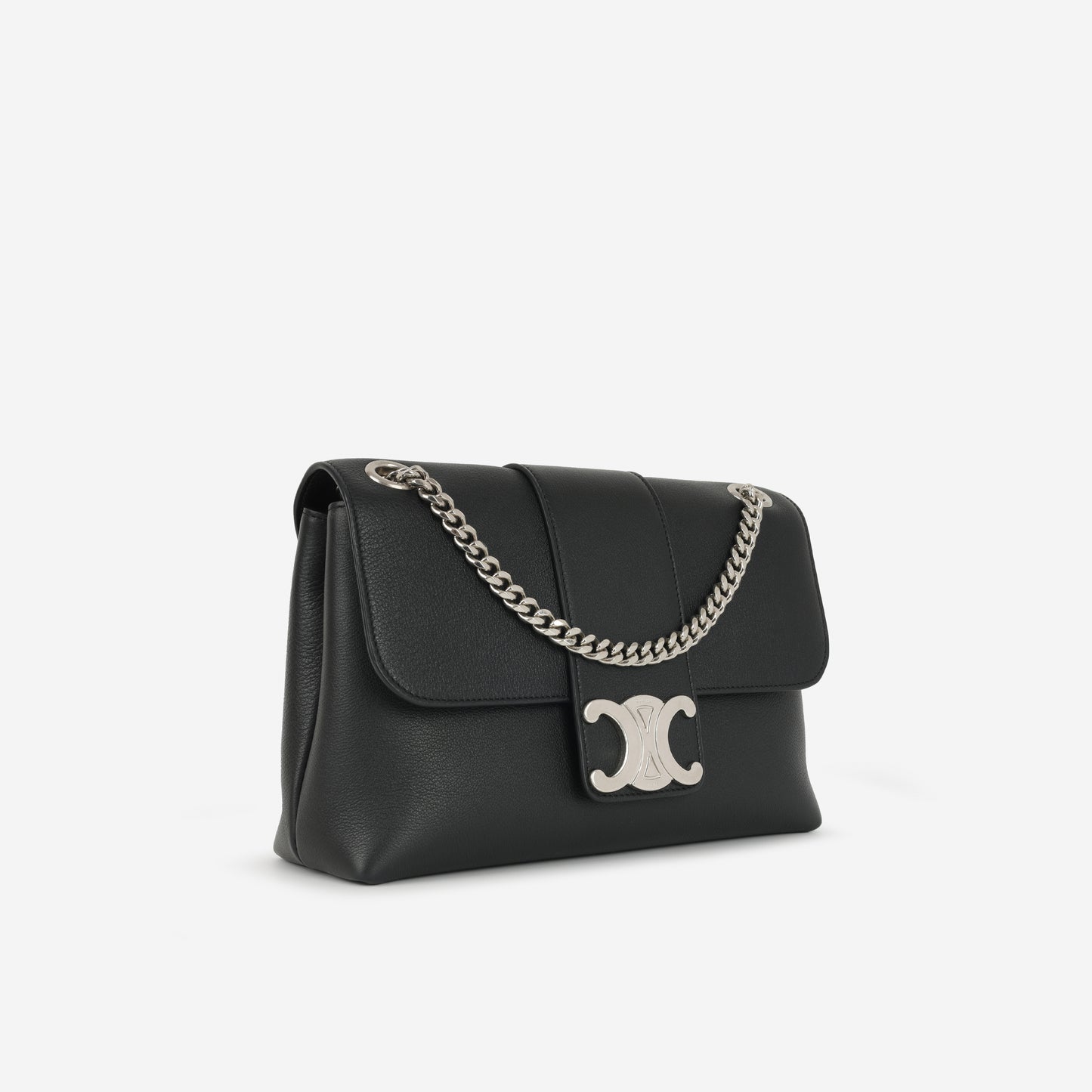 Celine - Medium Victoire Bag - Black Calfskin SHW -