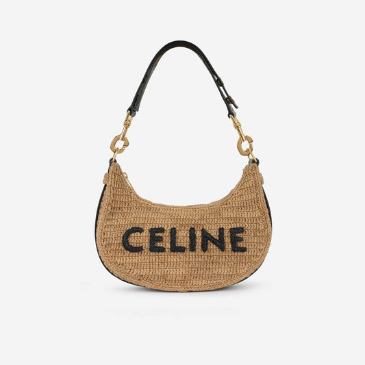 Celine - Medium Ava Bag - Ecru Raffia GHW -