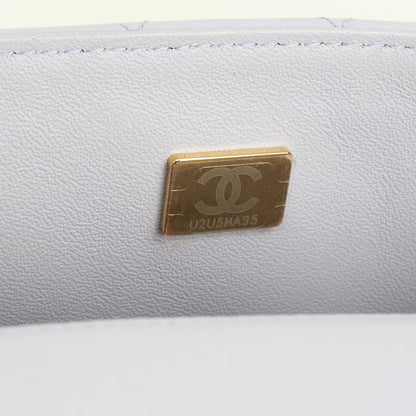 Chanel - Mini Rectangular Plaque Top Handle - Lilac Lambskin CGHW -