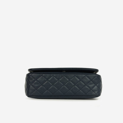 Chanel - Timeless CC Single Flap - Navy Caviar SHW - - 2011