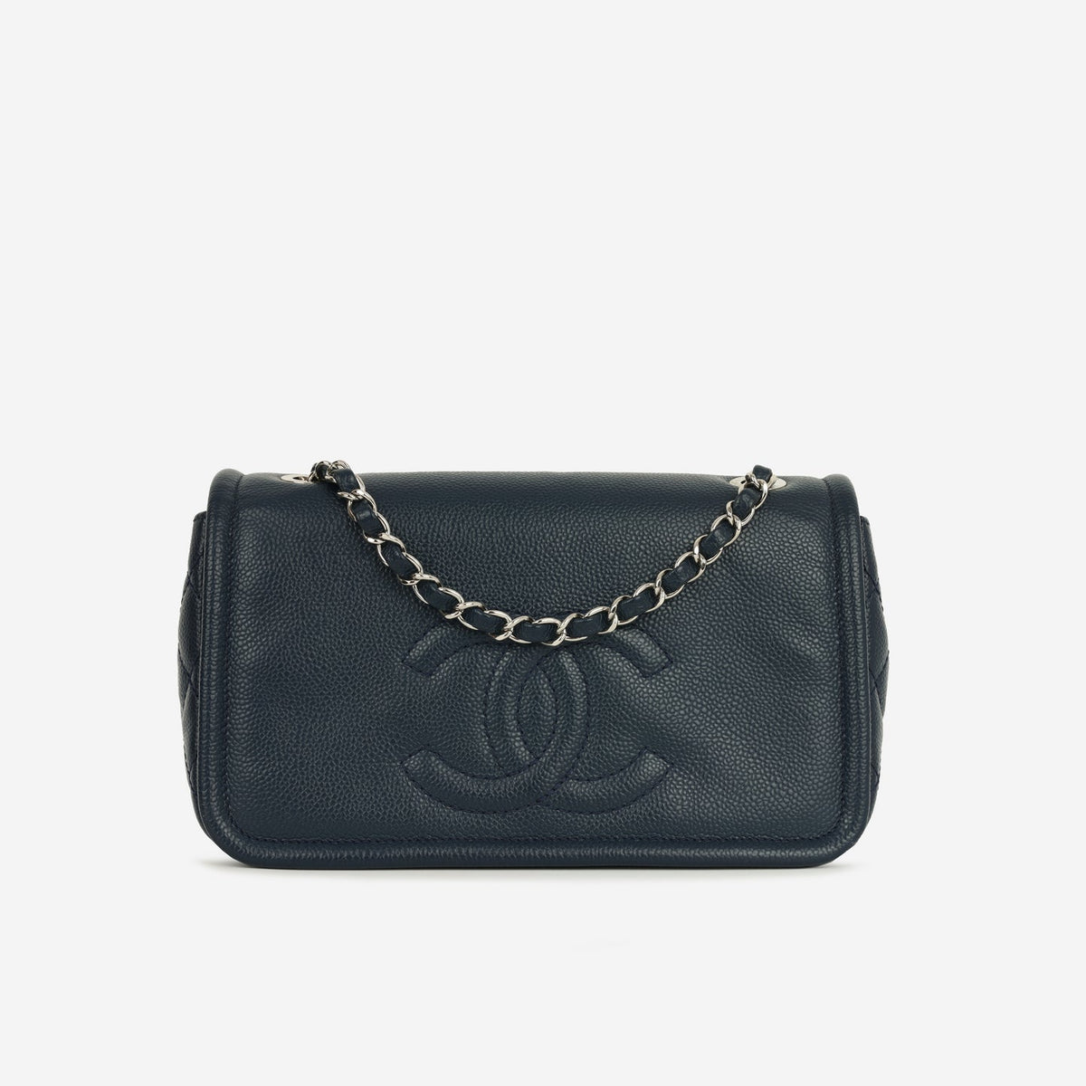 Chanel - Timeless CC Single Flap - Navy Caviar SHW - - 2011