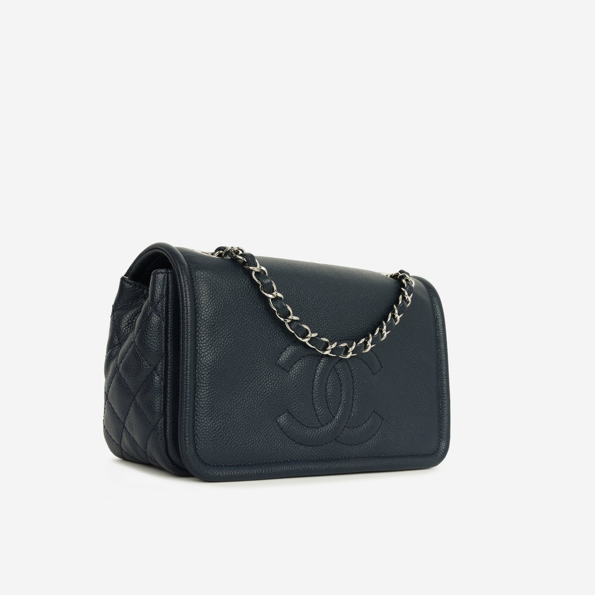 Chanel - Timeless CC Single Flap - Navy Caviar SHW - - 2011