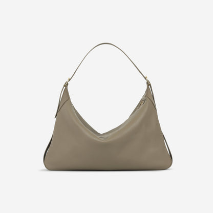 Celine - Large Romy Shoulder Bag - Greige Calfskin GHW -