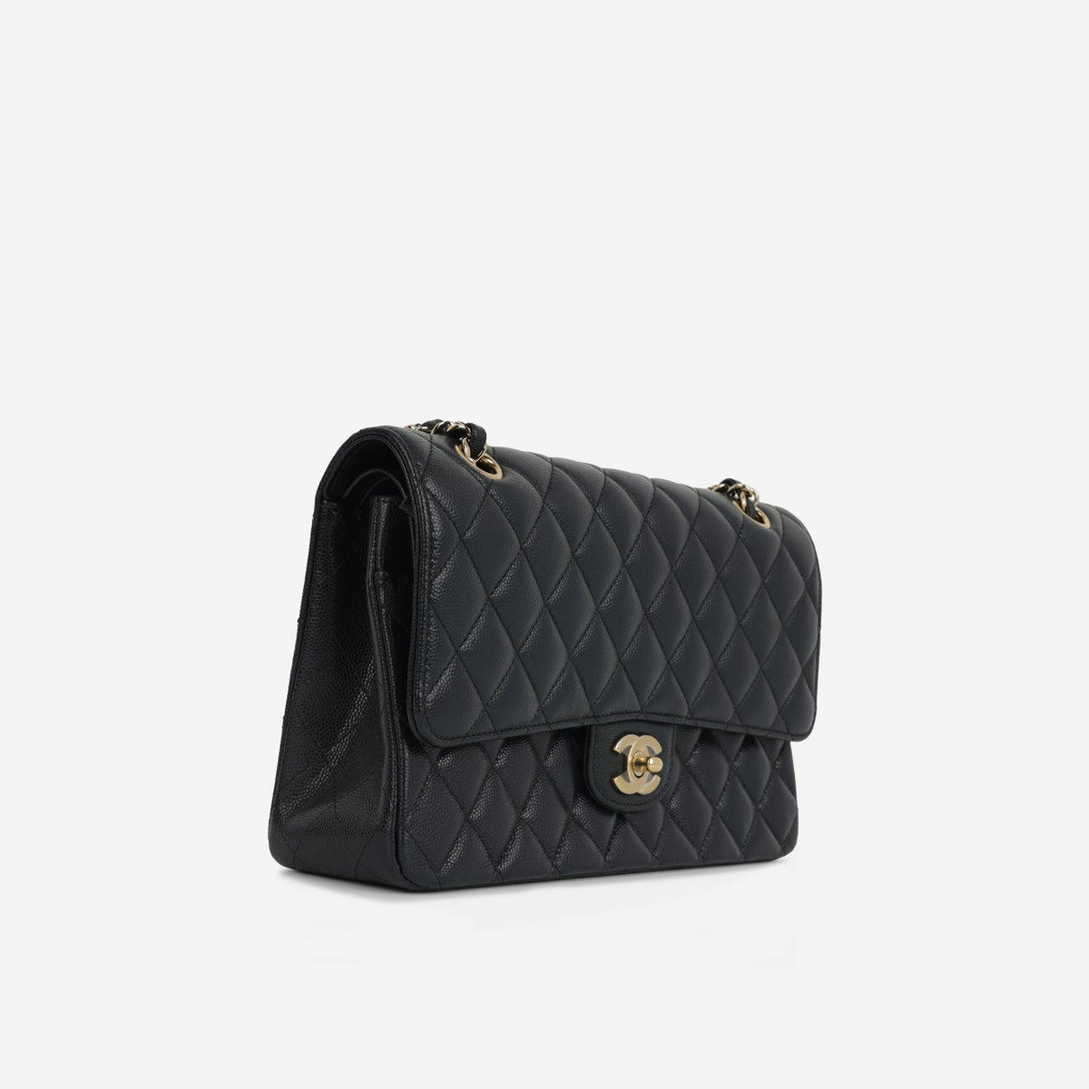 Chanel - Medium Classic Flap - Midnight Blue Quilted Caviar CGHW - 2018 -