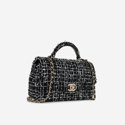Chanel Top Handle Mini Flap - Mixed Tweed