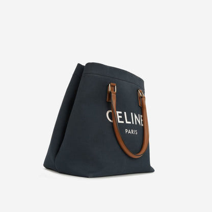 Celine - Cabas tote - Navy Canvas Fabric Exterior CGHW -