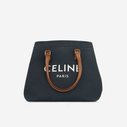 Celine - Cabas tote - Navy Canvas Fabric Exterior CGHW -