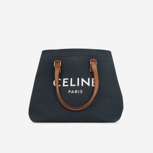 Celine - Cabas tote - Navy Canvas Fabric Exterior CGHW -