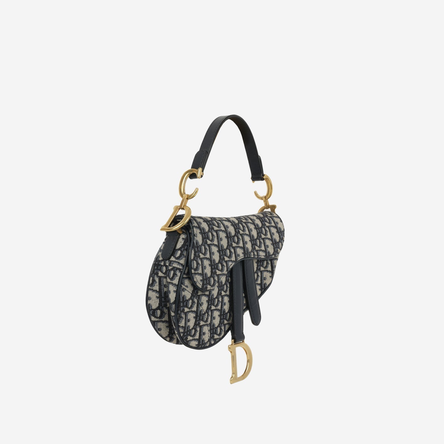 Dior Mini Saddle Bag Oblique Canvas GHW