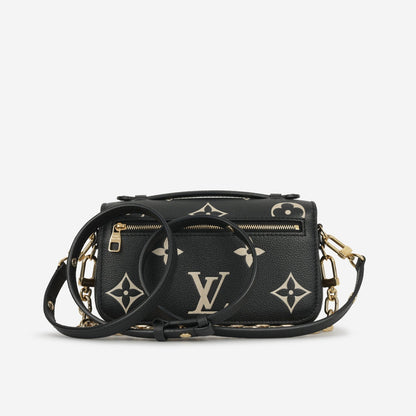 Louis Vuitton Pochette Metis East / West - Black/Beige Bicolor Monogram Empreinte Leather GHW