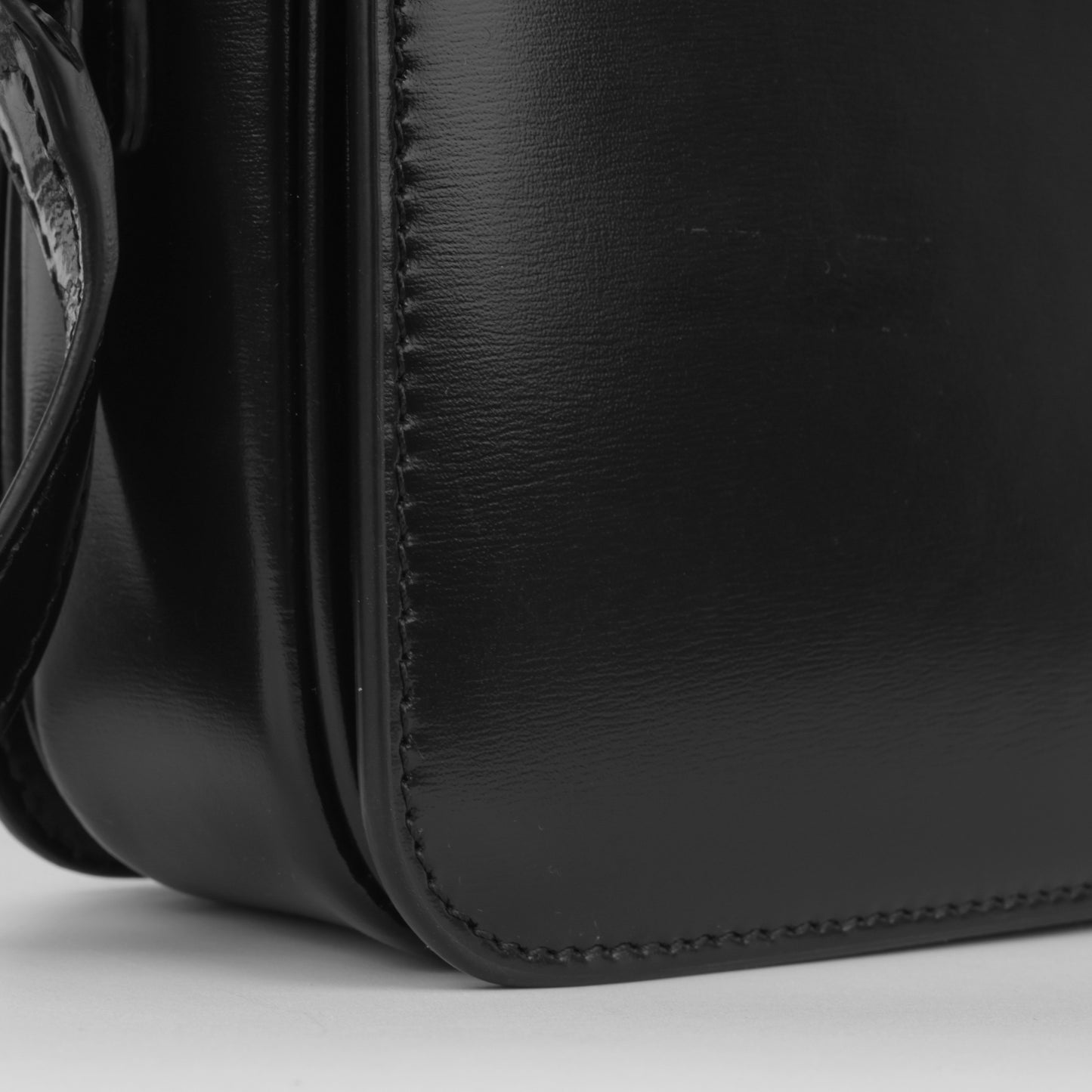 Celine - Teen Triomphe Bag - Black Shiny Calfskin GHW -  - 2023