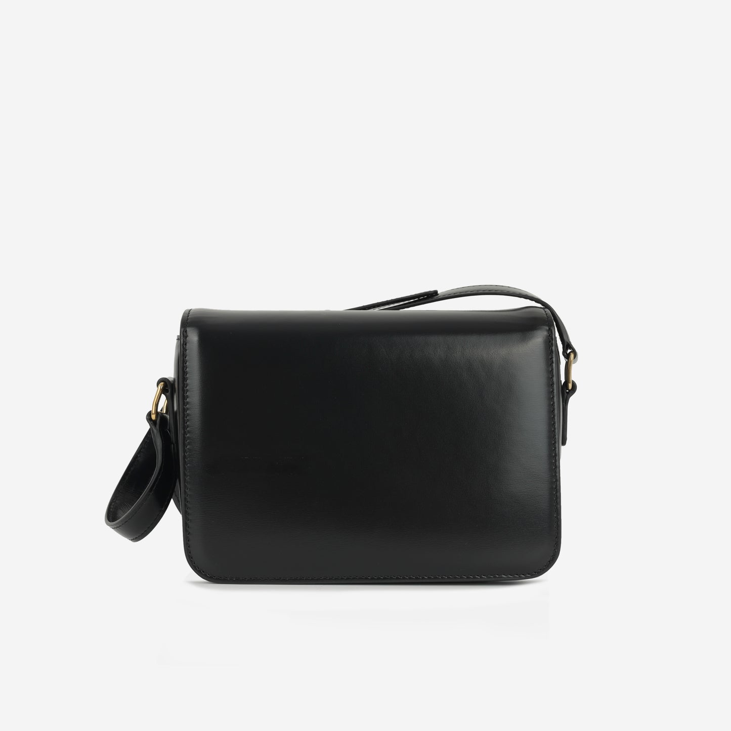 Celine - Teen Triomphe Bag - Black Shiny Calfskin GHW -  - 2023