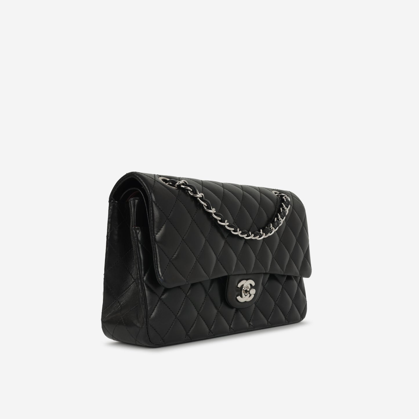 Chanel - Medium Classic Flap - Black Lambskin SHW - 2011 -