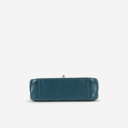 Chanel Infinity Top Handle - Blue Calfskin | Gold Hardware