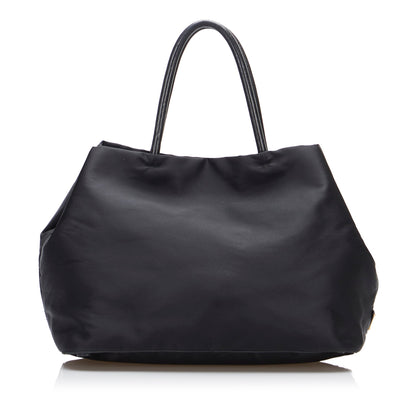 Prada Canapa Tessuto Bow HandBag Black