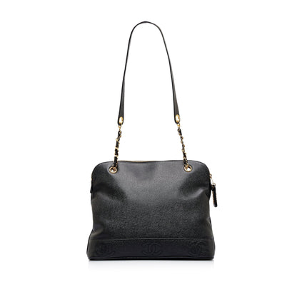 CHANEL Triple CC Caviar Shoulder Bag