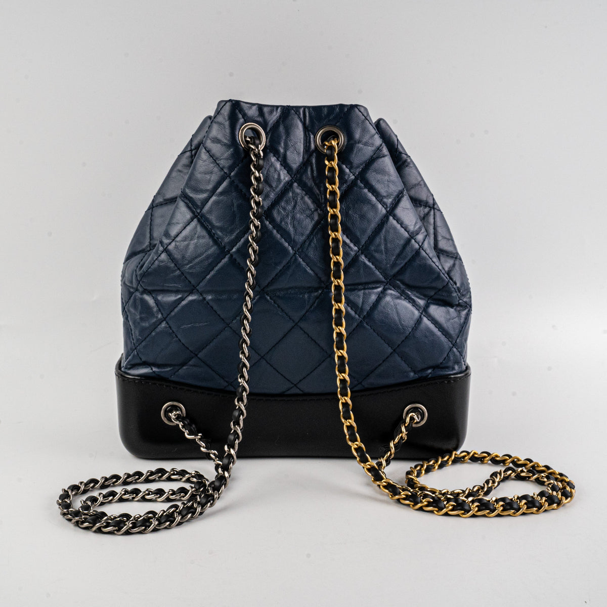 Chanel Gabrielle Small Calfskin Navy Backpack