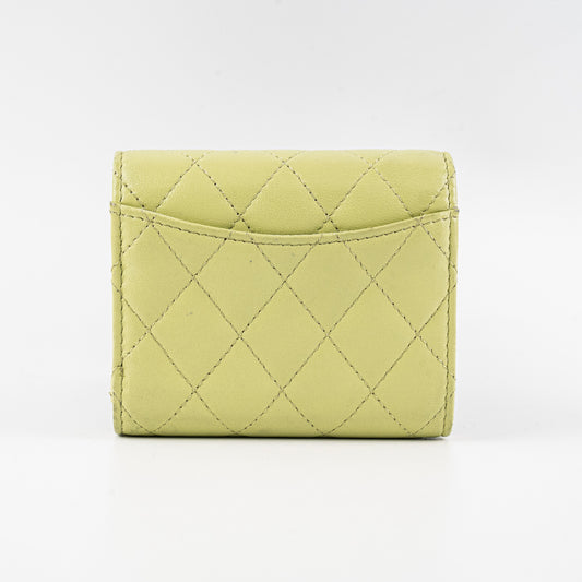 Chanel Compact Wallet Green