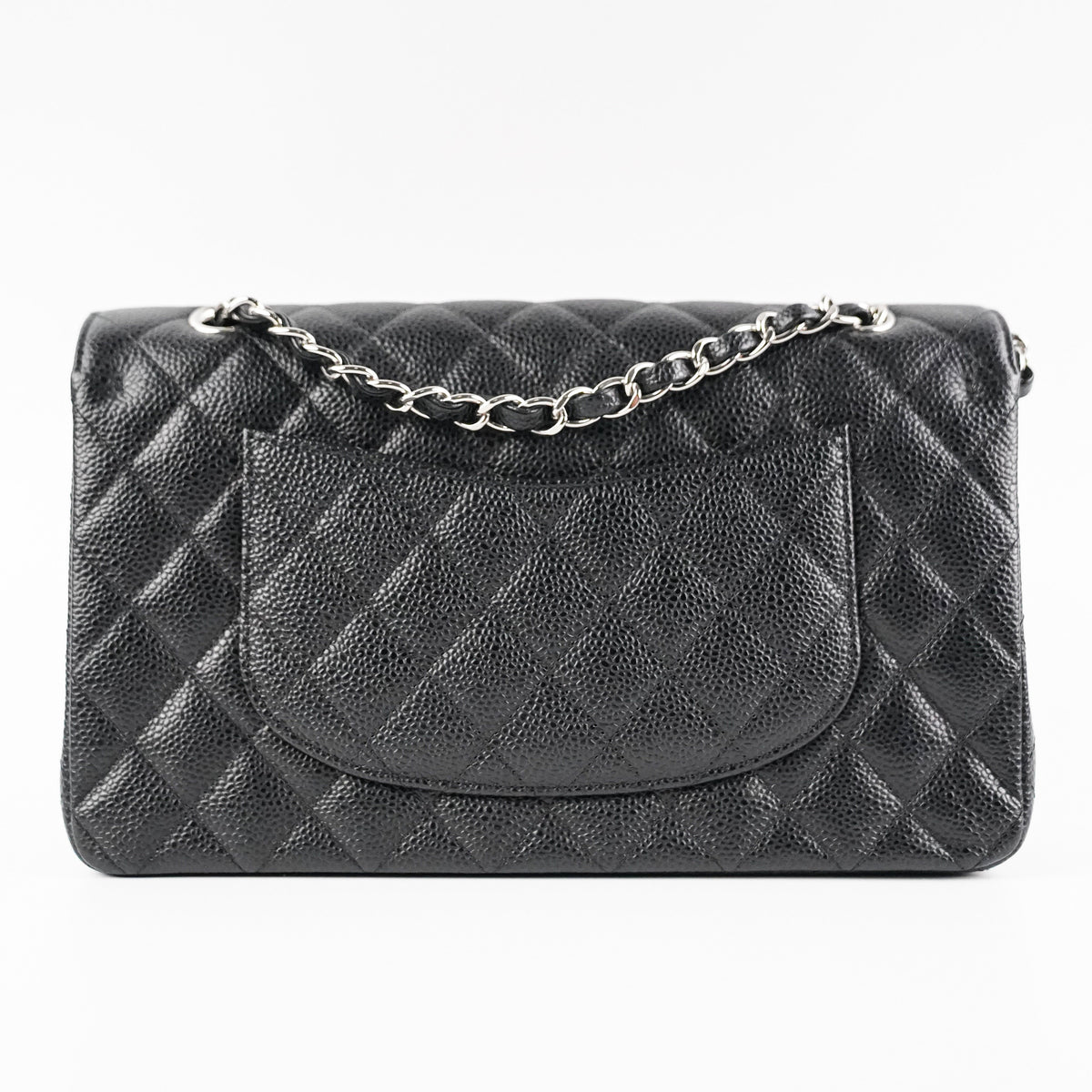 Chanel Medium/Large Double Classic Flap Caviar Black