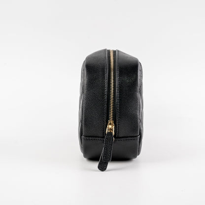 Chanel Quilted Caviar Pouch Black