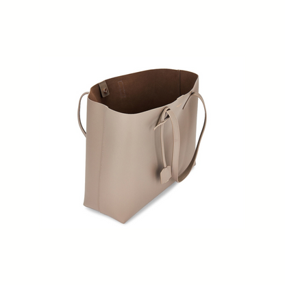 Saint Laurent Large East/West Tote Bag in Brick Leather – Taupe