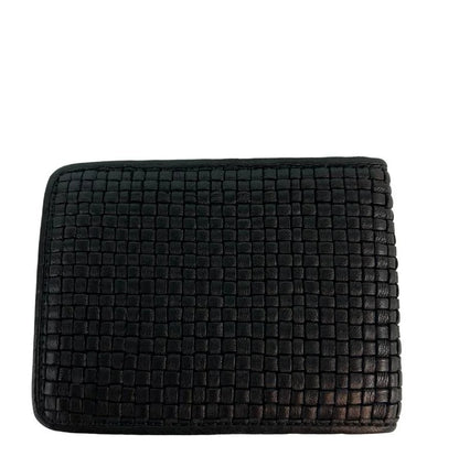 Salvatore Ferragamo Woven Leather Bi-Fold Wallet