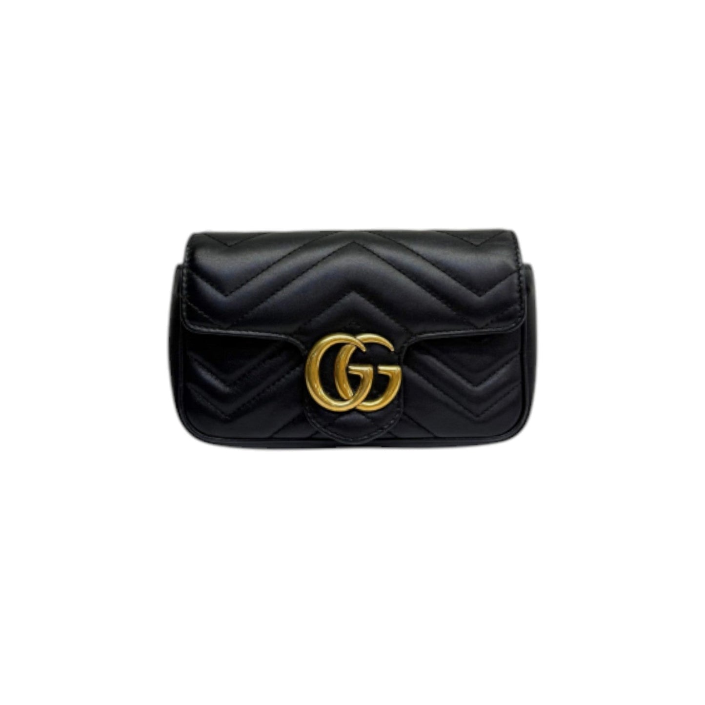 Gucci GG Marmont Super Mini Calfskin Matelasse Black GHW