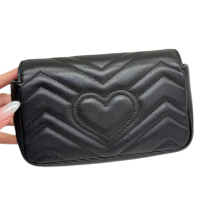 Gucci GG Marmont Super Mini Calfskin Matelasse Black GHW
