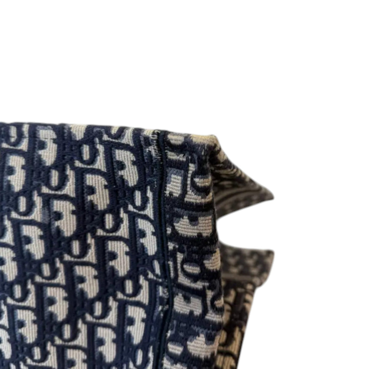 Book Tote Large Oblique Canvas Navy Multicolor