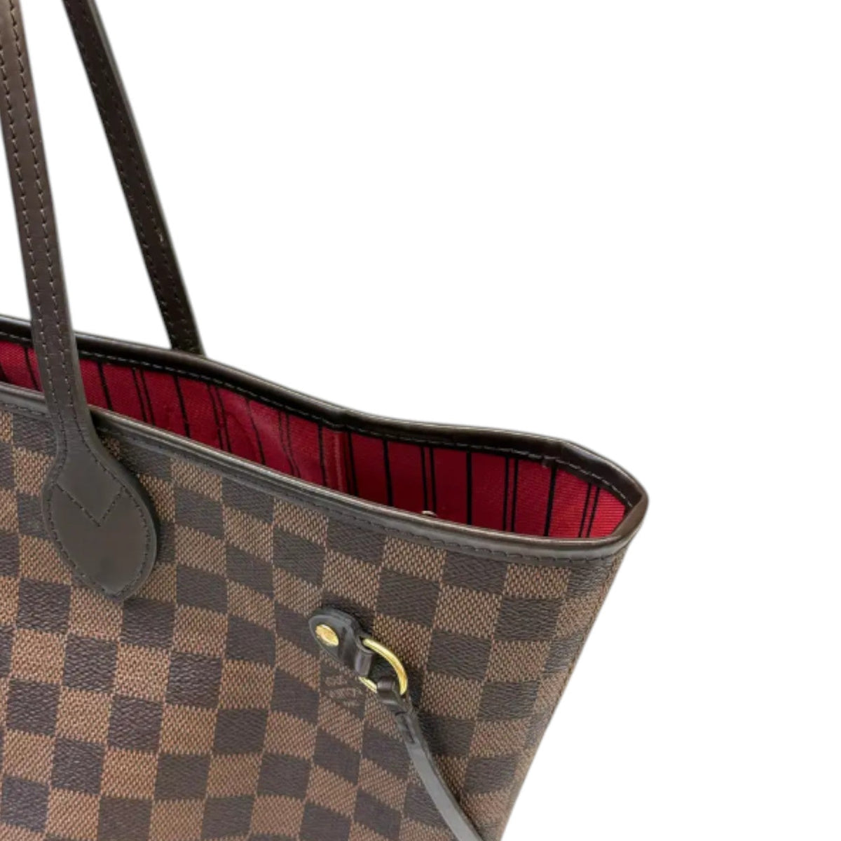 Louis-Vuitton Neverfull MM Damier Ebene Brown GHW