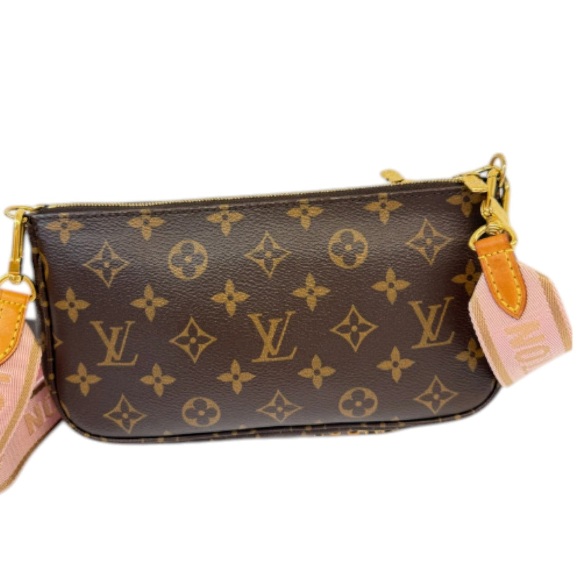 Louis-Vuitton Multi Pochette Pink Canvas Strap GHW