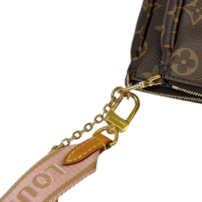 Louis-Vuitton Multi Pochette Pink Canvas Strap GHW