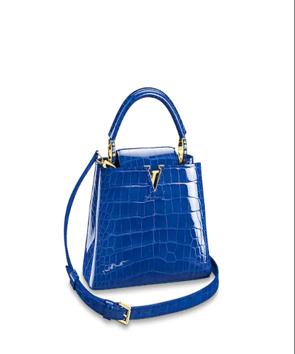 LV Capucines BB Crocodilien Brillant Ocean Blue