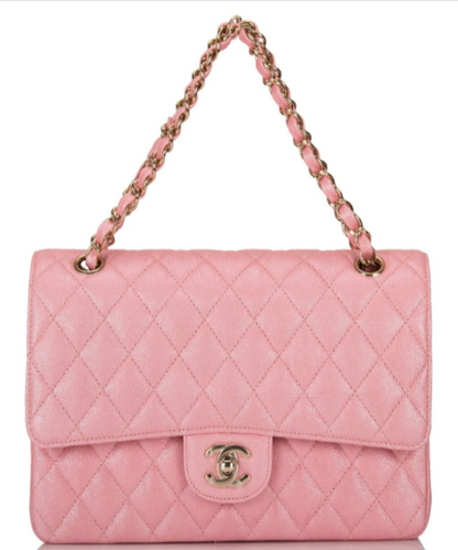 Chanel Caviar Quilted Small Double Flap Bag Pink Gold-Tone