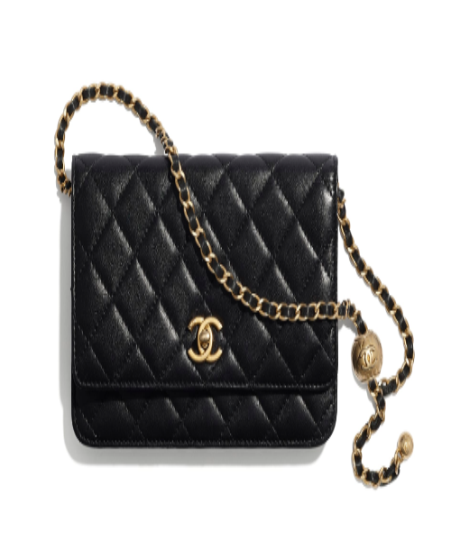 Chanel Wallet On Chain – WOC Lambskin Gold-Toned Metal Black