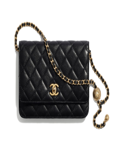 Chanel Wallet On Chain – WOC Lambskin Gold-Toned Metal Black