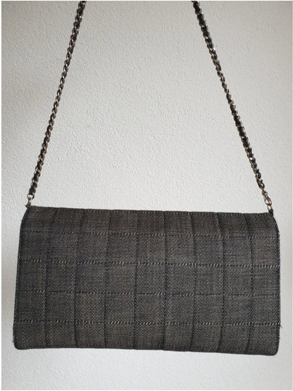 CHANEL east west chocolate bar shoulder bag