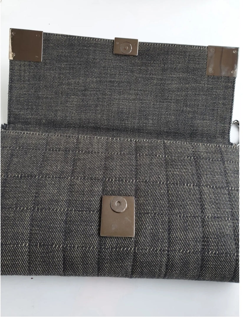 CHANEL east west chocolate bar shoulder bag