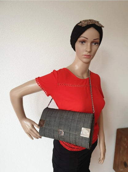 CHANEL east west chocolate bar shoulder bag