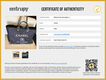 Chanel Woven Straw Raffia Medium Deauville Tote Black