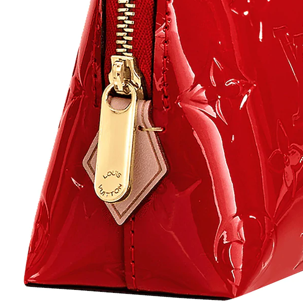 LV Cosmetic Pouch Monogram Vernis Leather Cherry