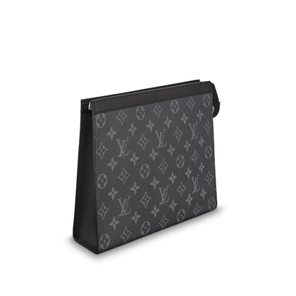 Louis Vuitton Pochette Voyage MM Monogram Eclipse Canvas Wallet