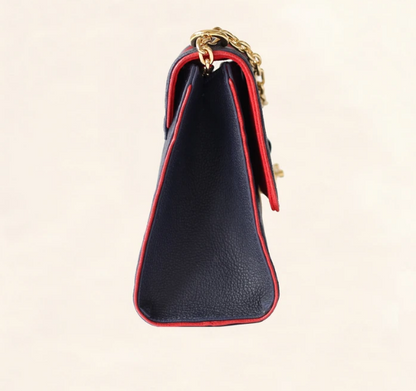 LV Saint Sulpice PM Monogram Empreinte Leather Marine Rouge