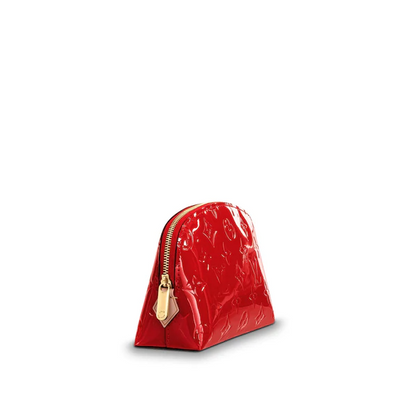 LV Cosmetic Pouch Monogram Vernis Leather Cherry