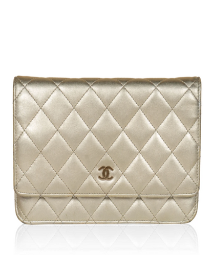 Chanel Wallet On Chain – WOC Quilted Lambskin Grey SiLouis Vuittoner-Toned