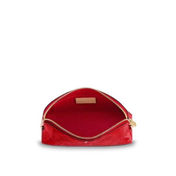 LV Cosmetic Pouch Monogram Vernis Leather Cherry