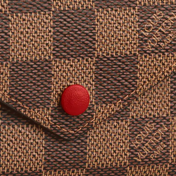 Louis Vuitton Victorine Wallet Damier Ebene Cerise Red